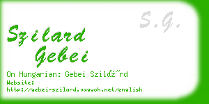 szilard gebei business card